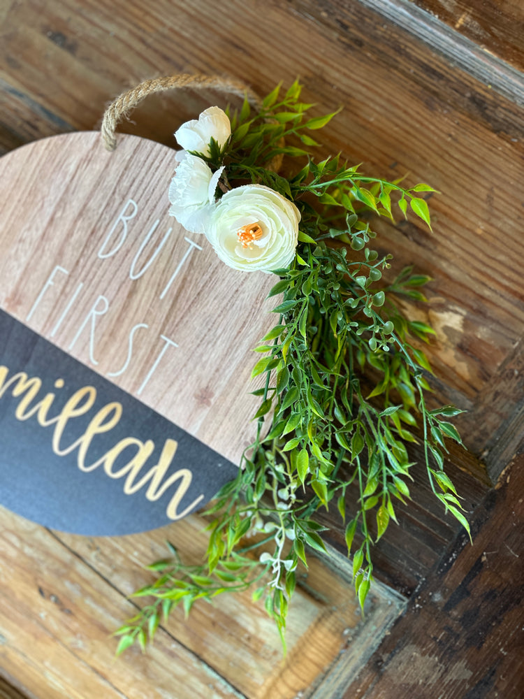 "But First Bismillah" Islamic Door Hanger