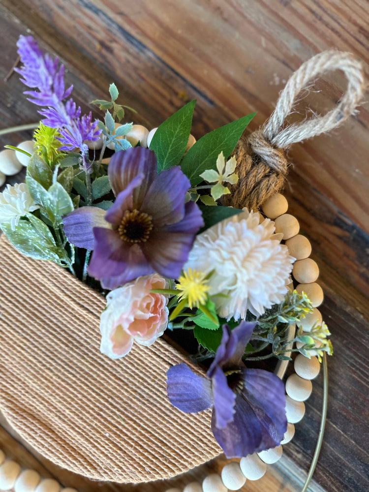 Boho Double Hoop Wreath with Macrame