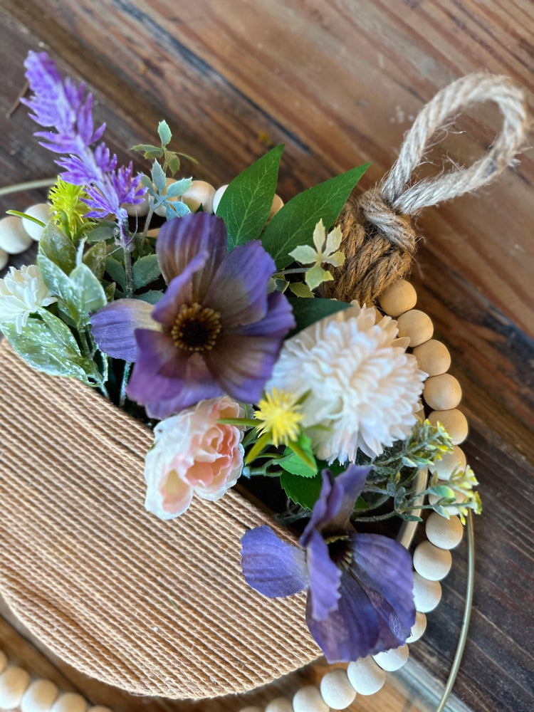 Boho Double Hoop Wreath with Macrame