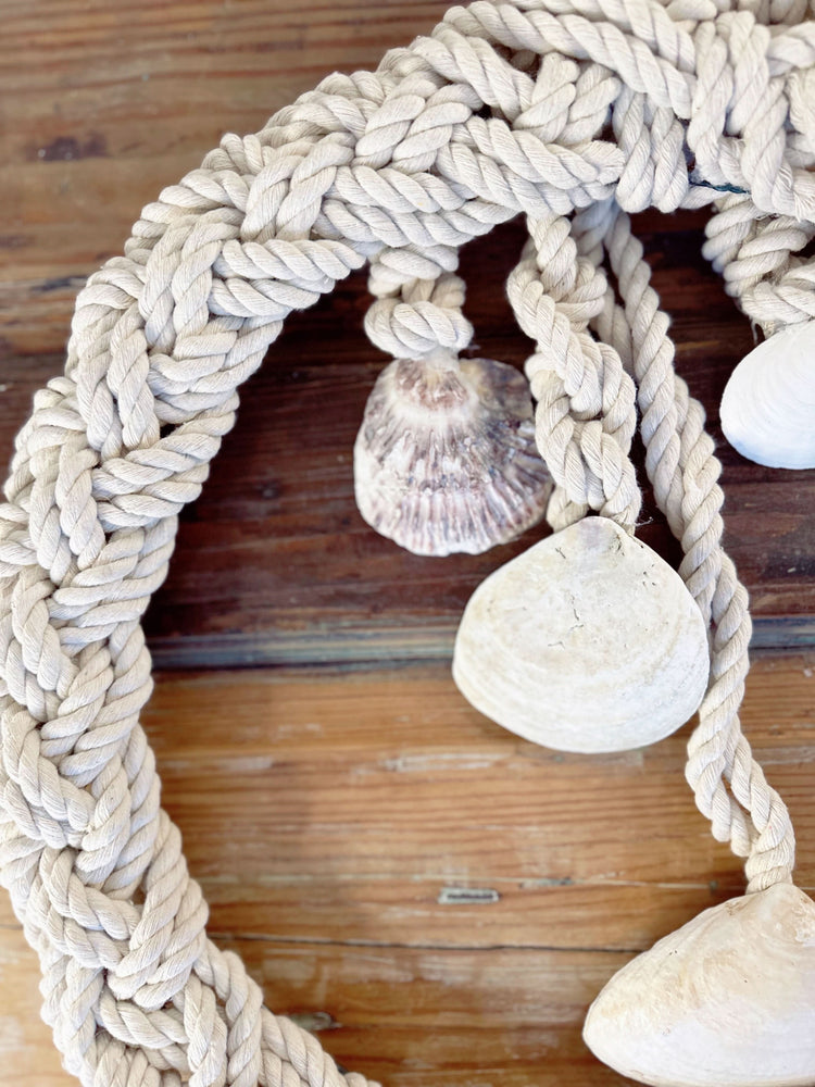 Nautical Rope Wreath with Seashells