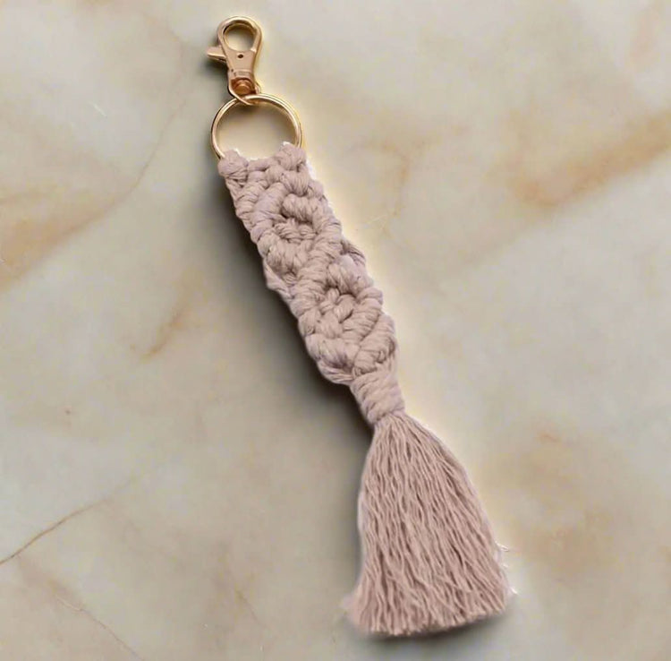 Handmade Macrame Keychain with Tassel