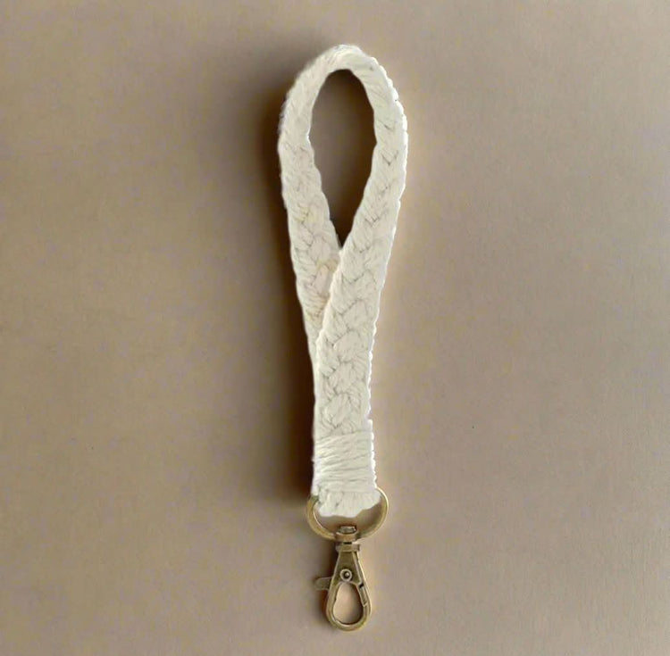 Macrame Wristlet Keychain and Cell Phone Accessory