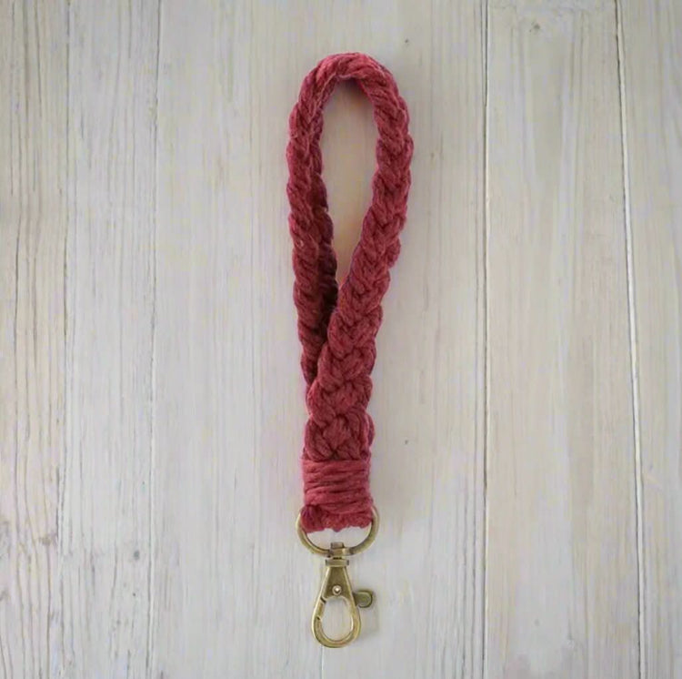 Macrame Wristlet Keychain and Cell Phone Accessory