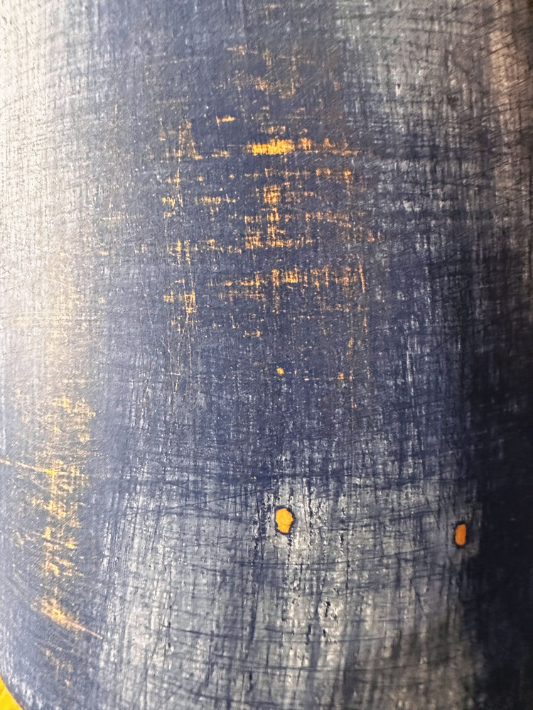 Hand Painted Indigo Blue Terra Cotta Planter