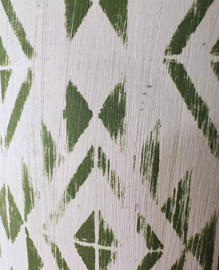 Geometric Hand-Painted Terra Cotta Planter