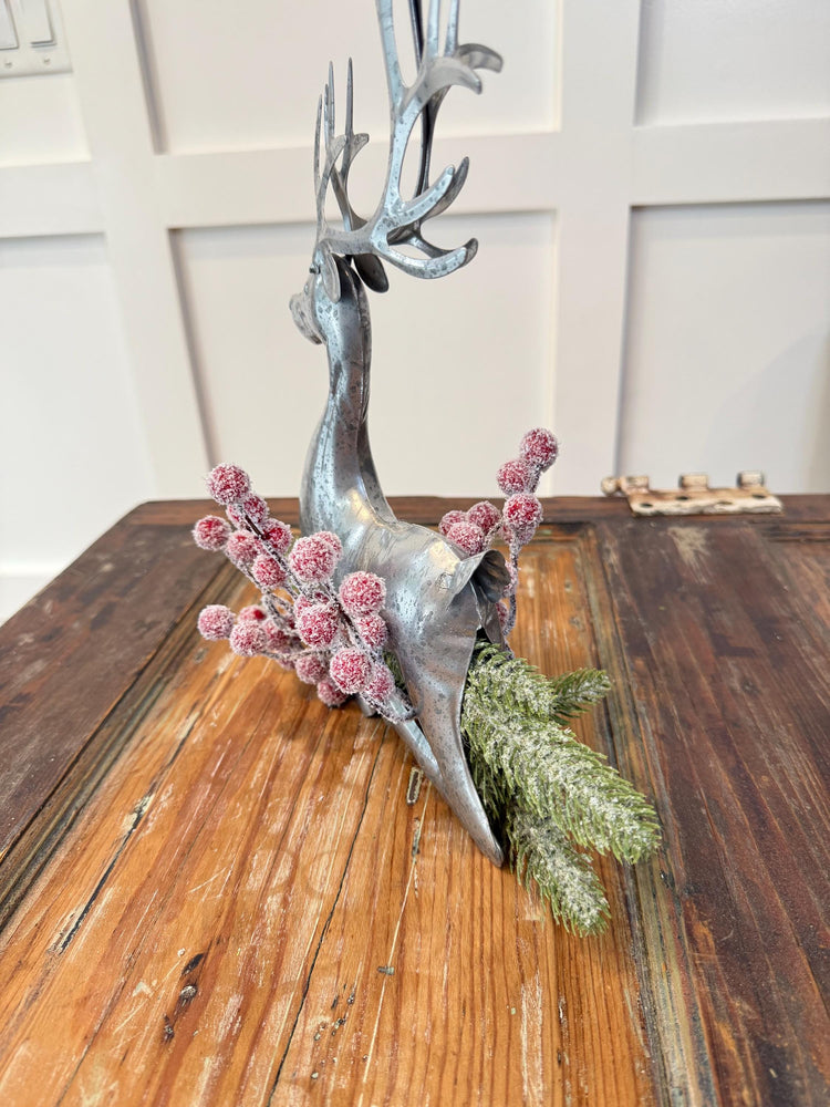 Metal Reindeer Christmas Centerpiece | Farmhouse Holiday Decor