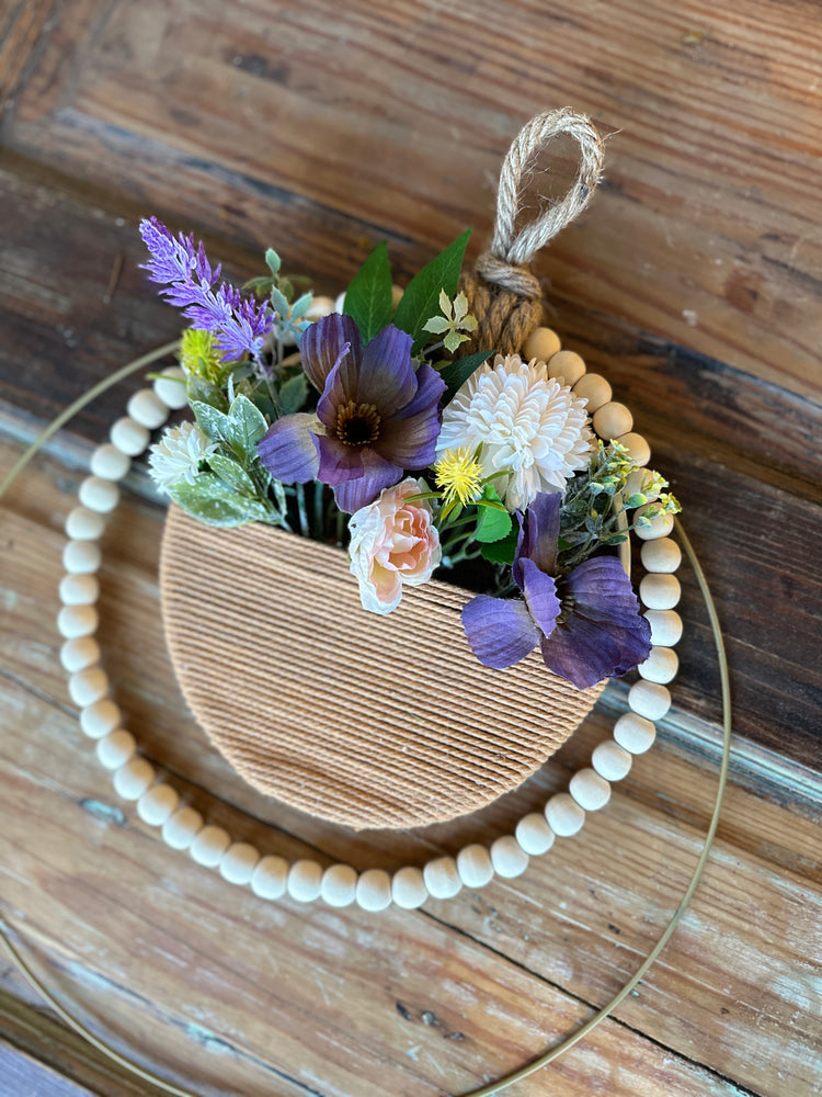 Boho Double Hoop Wreath with Macrame