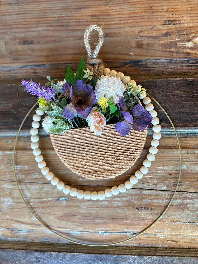 Boho Double Hoop Wreath with Macrame