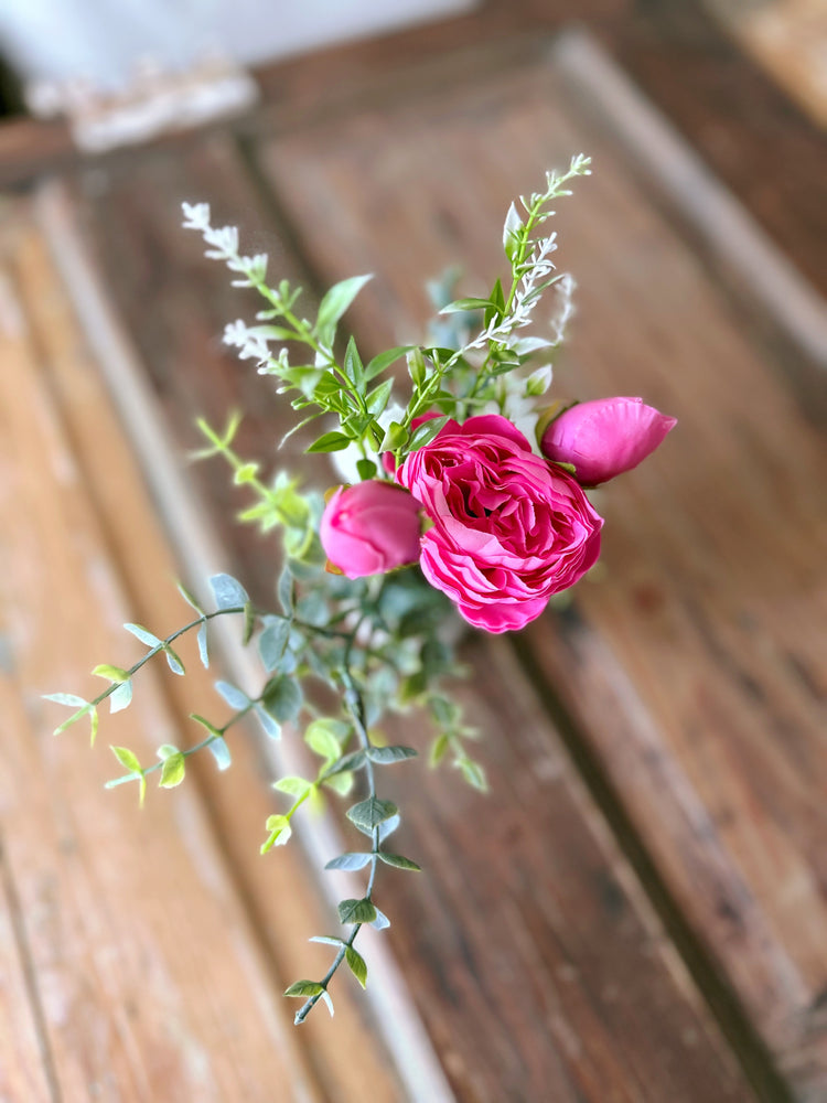 Vibrant Pink Peony Artificial Flower Arrangement