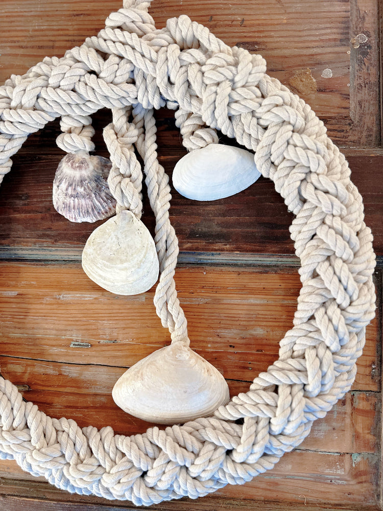 Nautical Rope Wreath with Seashells