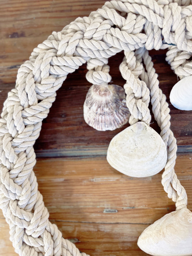 Nautical Rope Wreath with Seashells