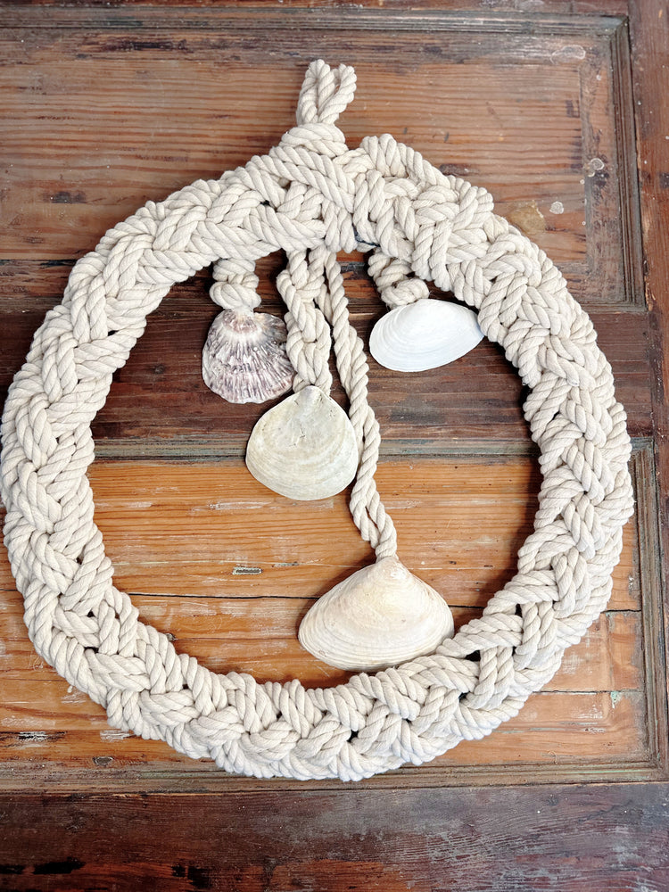 Nautical Rope Wreath with Seashells