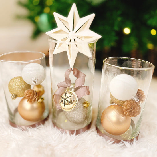 Golden Star Bauble Vases.