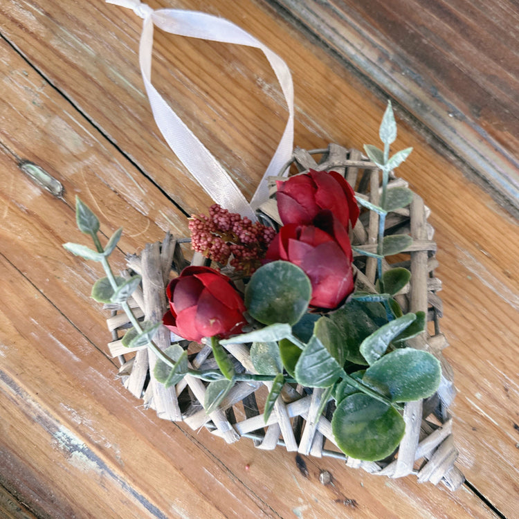 Rose Heart Door Knob Hanger | Valentine's Day Decor.