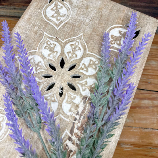 Handcrafted Lavender Accent Wooden Box.