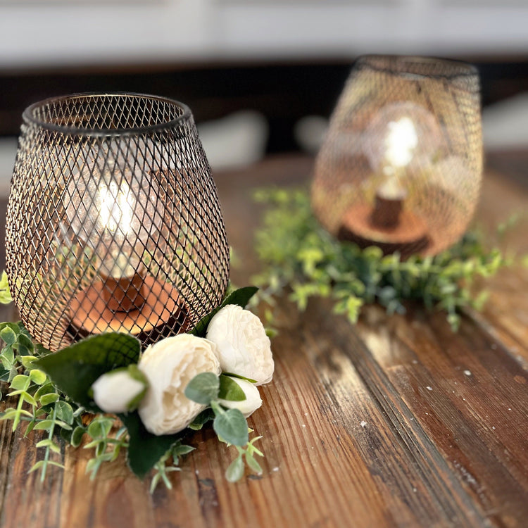 Industrial Chic Light Bulb Cage Lanterns.