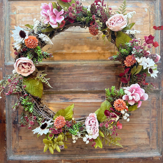 Lighted Wildflower Wreath