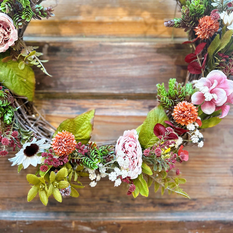 Lighted Wildflower Wreath