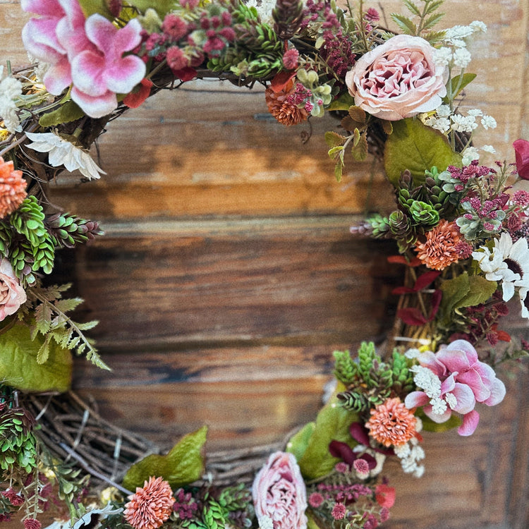 Lighted Wildflower Wreath