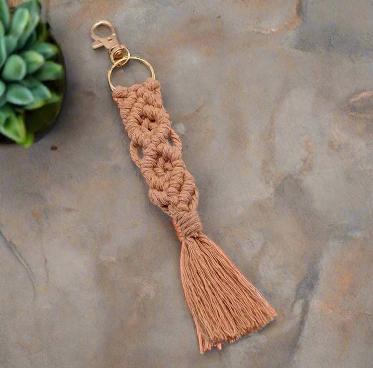 Handmade Macrame Keychain with Tassel