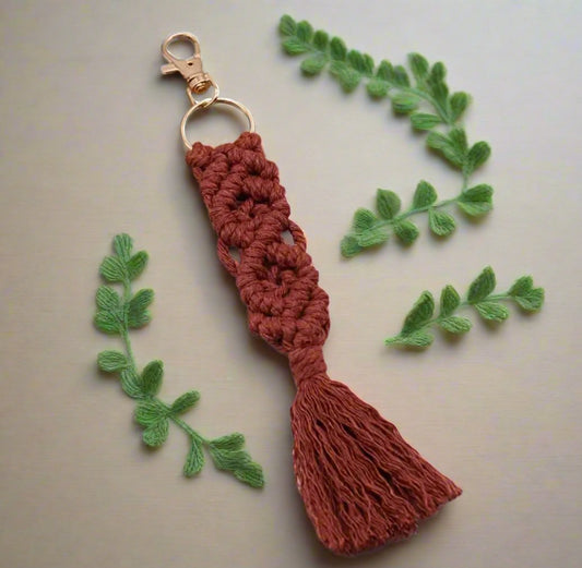 Handmade Macrame Keychain with Tassel