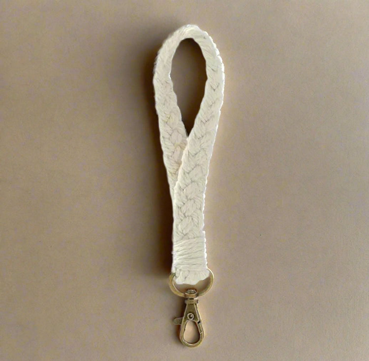 Macrame Wristlet Keychain and Cell Phone Accessory