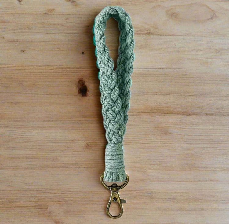 Macrame Wristlet Keychain and Cell Phone Accessory