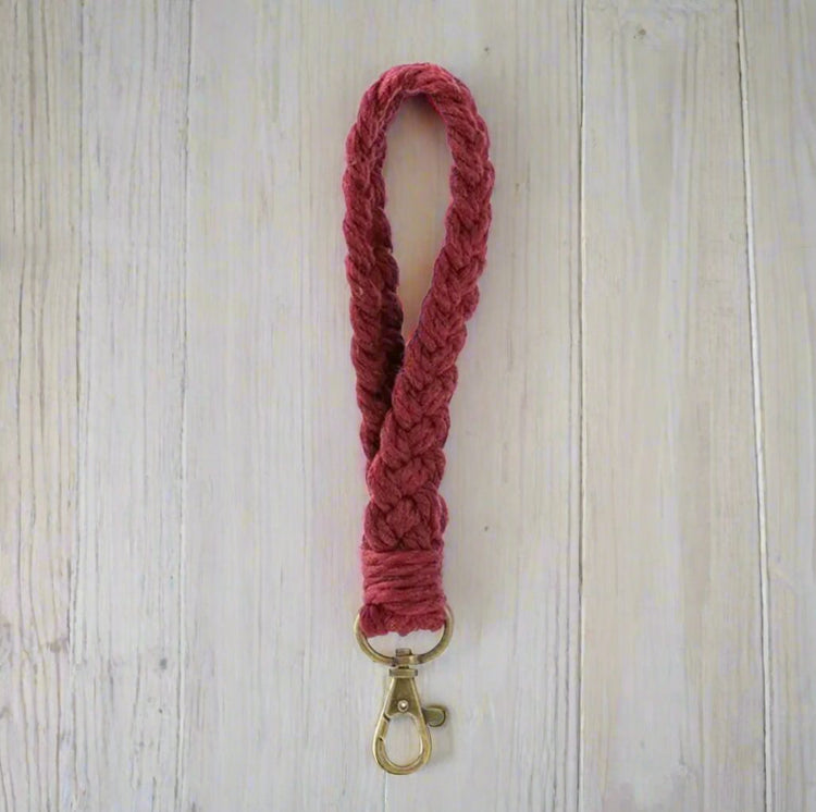 Macrame Wristlet Keychain and Cell Phone Accessory