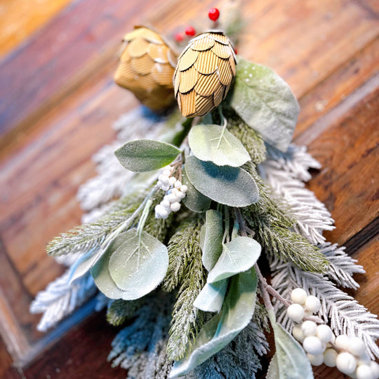 Farmhouse Woodland Pinecone Swag.