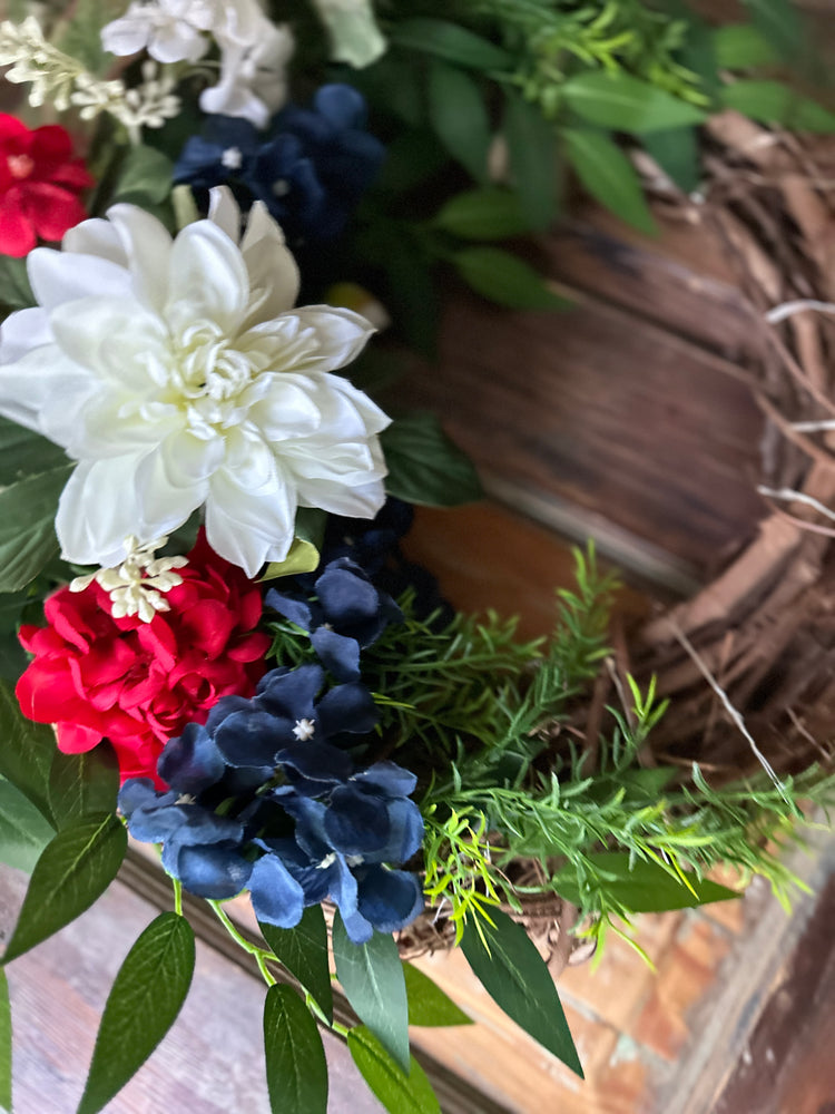 Patriotic LED Lighted Wreath