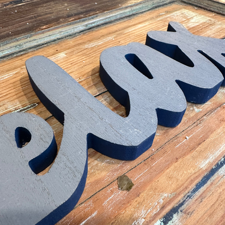 Rustic Wooden "Relax" Tabletop Sign