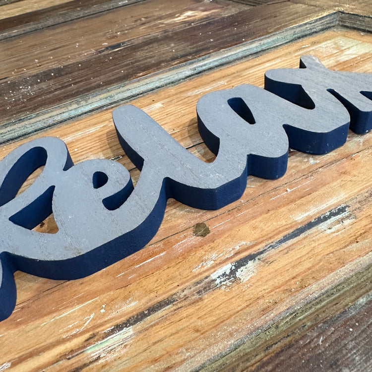 Rustic Wooden "Relax" Tabletop Sign