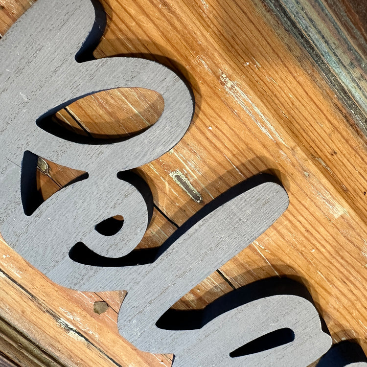 Rustic Wooden "Relax" Tabletop Sign