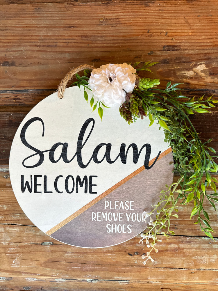 Salam Welcome Door Sign Islamic Home Decor