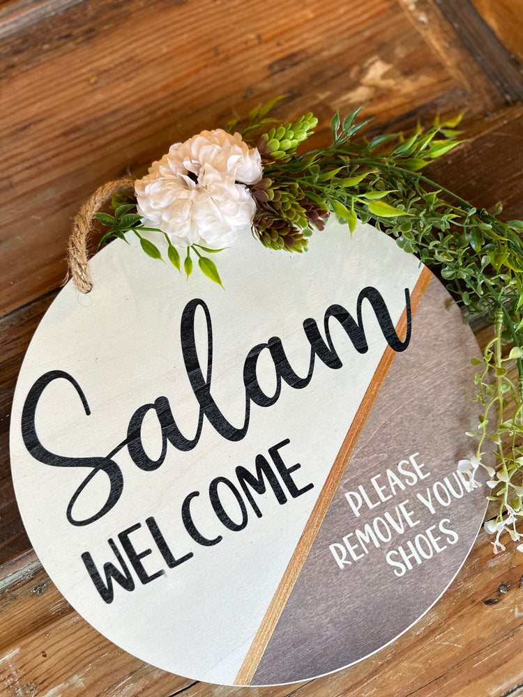 Salam Welcome Door Sign Islamic Home Decor