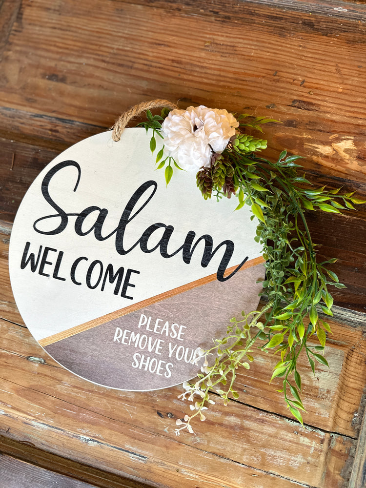 Salam Welcome Door Sign Islamic Home Decor