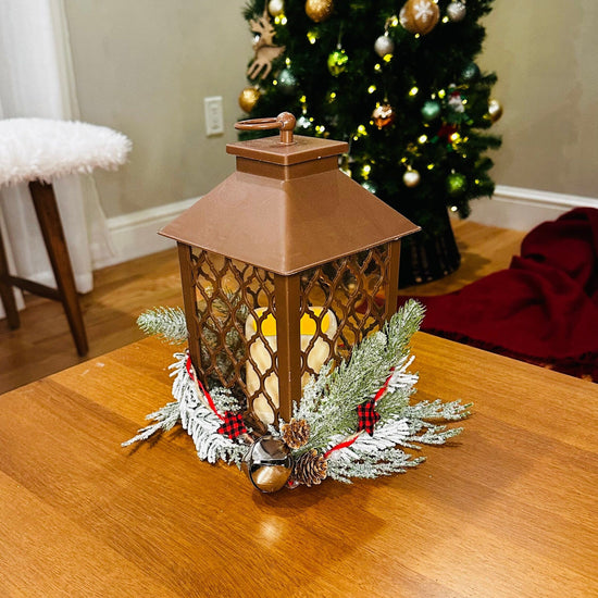 Bronze Winter Lantern | Holiday LED Lighting.