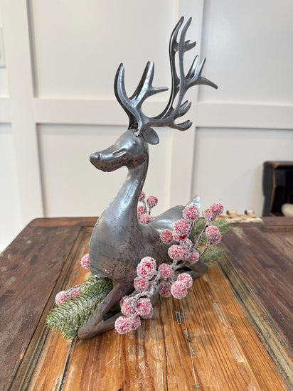 Metal Reindeer Christmas Centerpiece | Farmhouse Holiday Decor