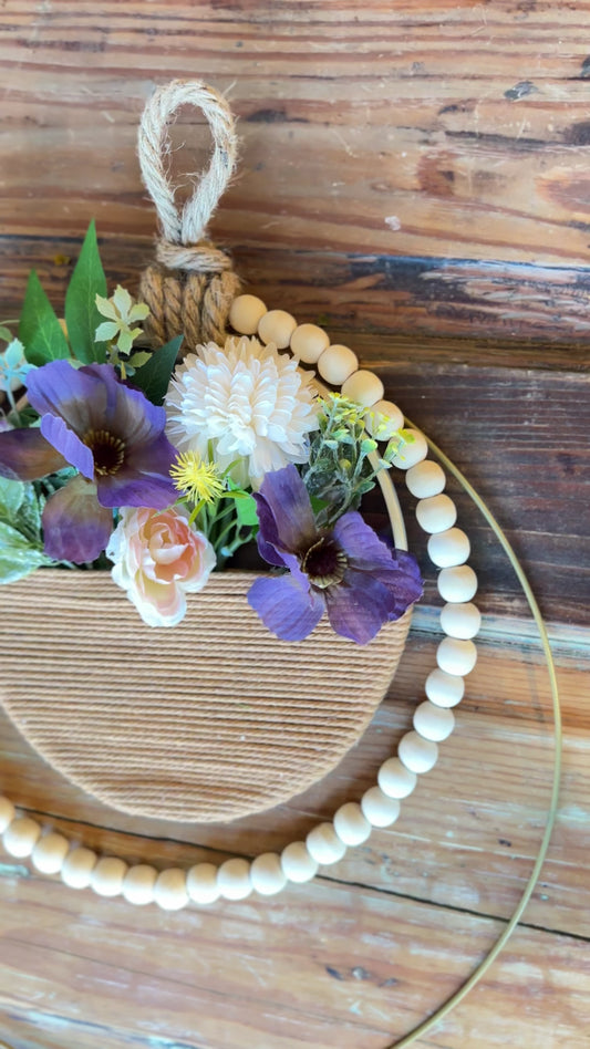 Boho Double Hoop Wreath with Macrame