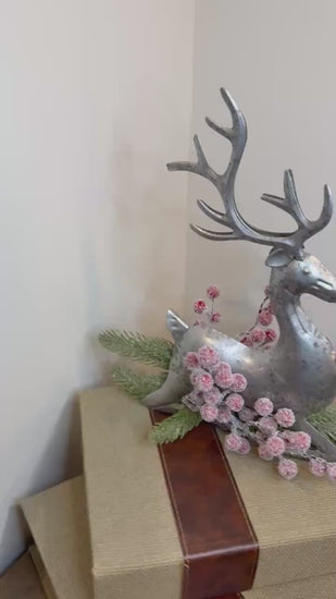 Metal Reindeer Christmas Centerpiece | Farmhouse Holiday Decor